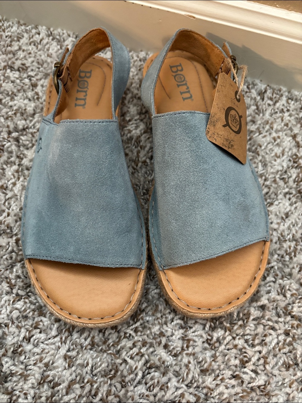 Born Akela Slingback Espadrille Sandal Espadrille Sandals in light blue/sky US 7
